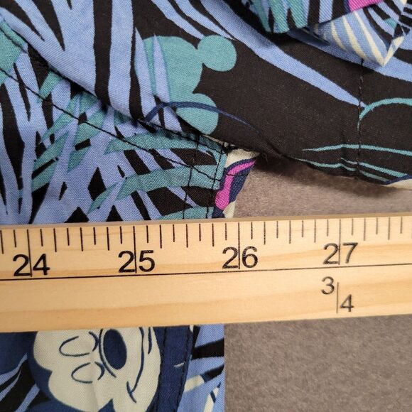 Disney Mickey Mouse Hawaiian Shirt Mens XL Floral All Over Print Rayon Tropical - Picture 6 of 8